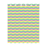 Mardi Gras Wave Pattern Print Curtain