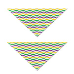 Mardi Gras Wave Pattern Print Dog Bandana