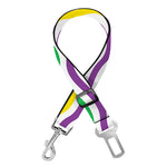 Mardi Gras Wave Pattern Print Dog Seat Belt