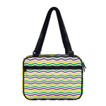 Mardi Gras Wave Pattern Print Double Strap Bible Bag
