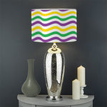 Mardi Gras Wave Pattern Print Drum Lamp Shade