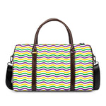 Mardi Gras Wave Pattern Print Duffle Bag