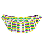 Mardi Gras Wave Pattern Print Fanny Pack