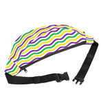 Mardi Gras Wave Pattern Print Fanny Pack