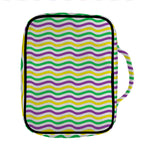 Mardi Gras Wave Pattern Print Front Pocket Bible Bag