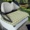 Mardi Gras Wave Pattern Print Golf Cart Seat Cover