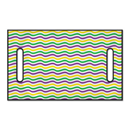 Mardi Gras Wave Pattern Print Golf Cart Seat Cover