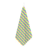 Mardi Gras Wave Pattern Print Hand Towel
