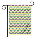 Mardi Gras Wave Pattern Print House Flag