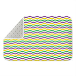 Mardi Gras Wave Pattern Print Indoor Door Mat