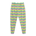 Mardi Gras Wave Pattern Print Jogger Pants