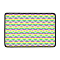 Mardi Gras Wave Pattern Print Kitchen Mat