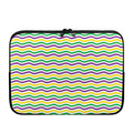 Mardi Gras Wave Pattern Print Laptop Sleeve