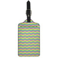 Mardi Gras Wave Pattern Print Luggage Tag