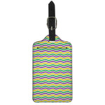 Mardi Gras Wave Pattern Print Luggage Tag