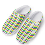 Mardi Gras Wave Pattern Print Mesh Casual Shoes