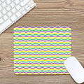 Mardi Gras Wave Pattern Print Mouse Pad
