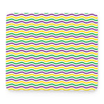 Mardi Gras Wave Pattern Print Mouse Pad