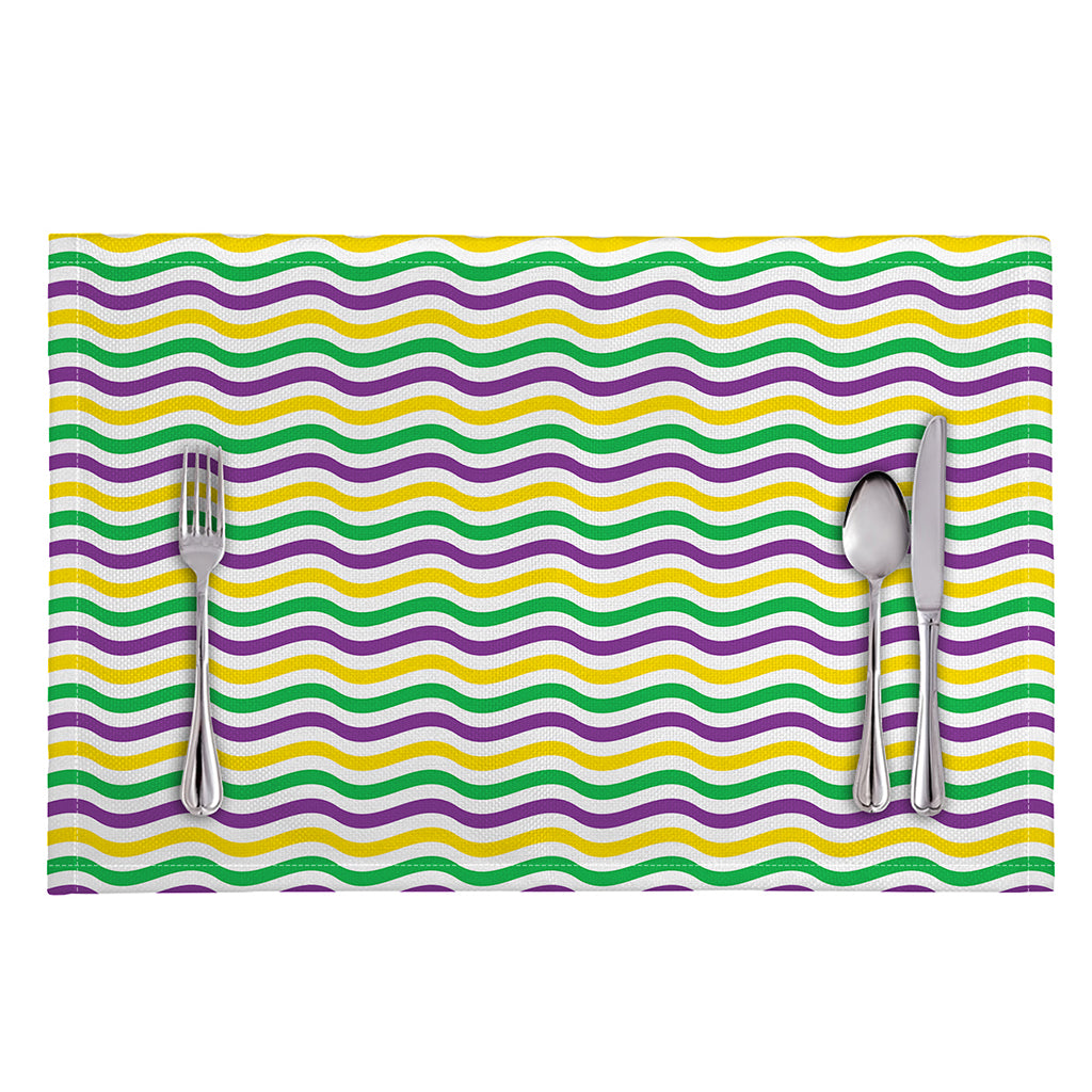 Mardi Gras Wave Pattern Print Placemat