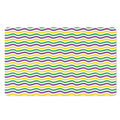Mardi Gras Wave Pattern Print Polyester Doormat