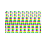 Mardi Gras Wave Pattern Print Polyester Flag