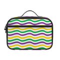 Mardi Gras Wave Pattern Print Portable Lunch Bag