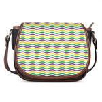 Mardi Gras Wave Pattern Print Saddle Bag