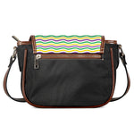 Mardi Gras Wave Pattern Print Saddle Bag