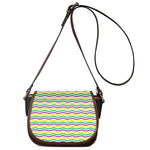 Mardi Gras Wave Pattern Print Saddle Bag
