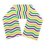 Mardi Gras Wave Pattern Print Scarf