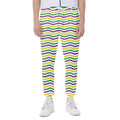 Mardi Gras Wave Pattern Print Joggers