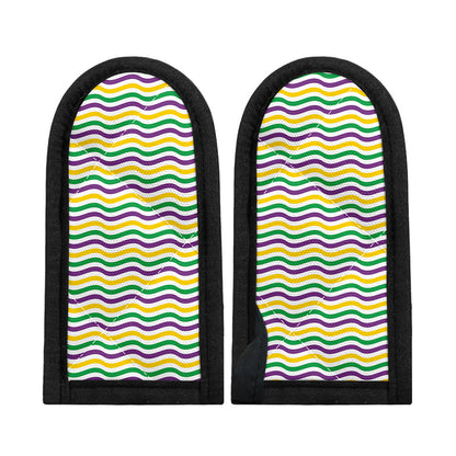 Mardi Gras Wave Pattern Print Skillet Handle Cover
