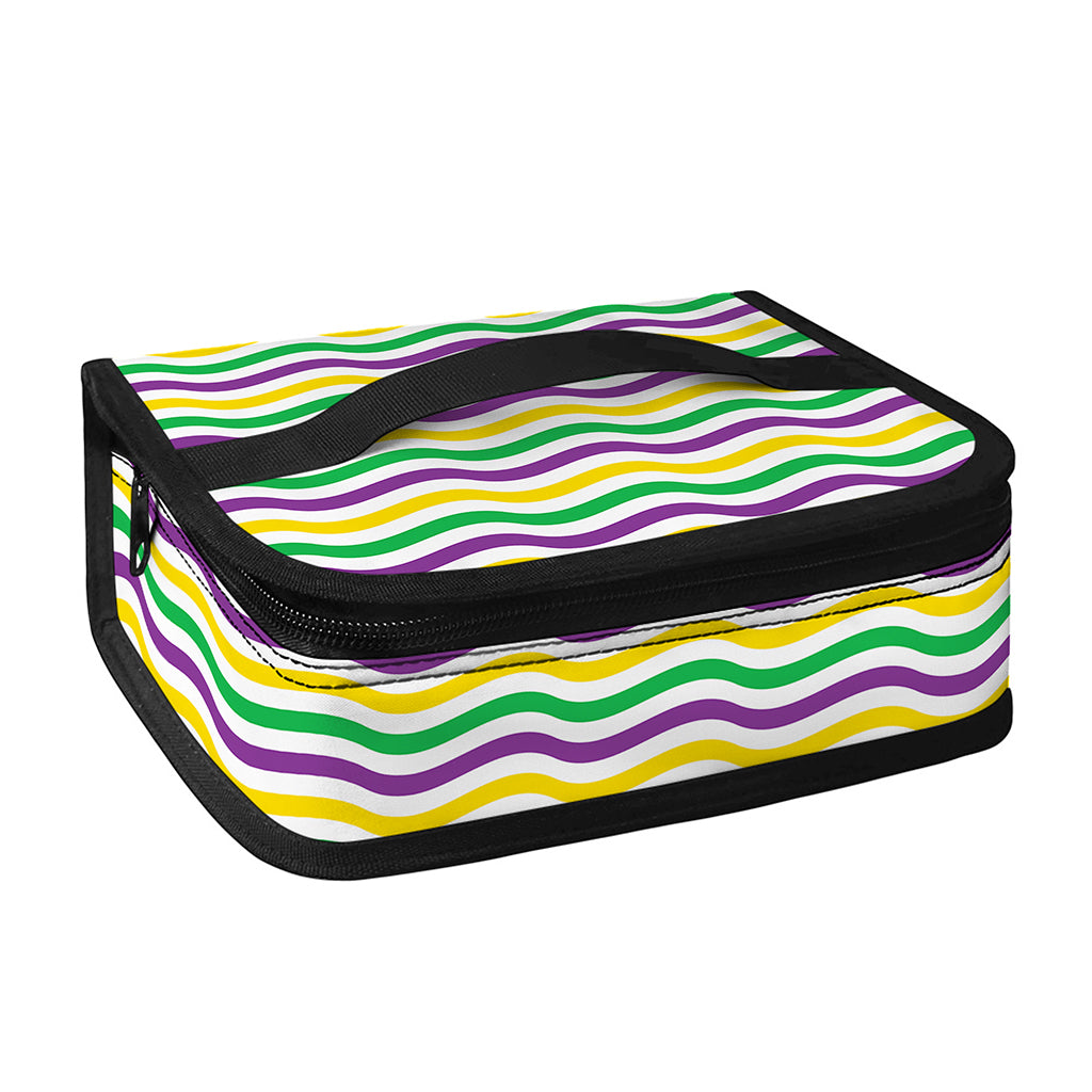 Mardi Gras Wave Pattern Print Small Lunch Bag