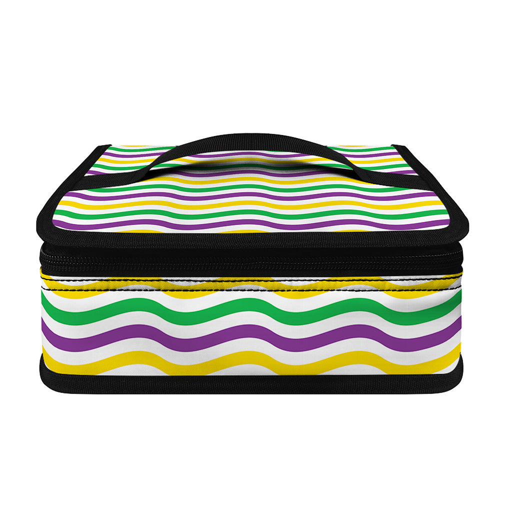 Mardi Gras Wave Pattern Print Small Lunch Bag