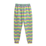 Mardi Gras Wave Pattern Print Sweatpants