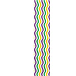 Mardi Gras Wave Pattern Print Table Runner