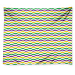 Mardi Gras Wave Pattern Print Tapestry