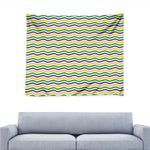 Mardi Gras Wave Pattern Print Tapestry