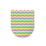 Mardi Gras Wave Pattern Print Toilet Lid Cover