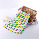 Mardi Gras Wave Pattern Print Towel