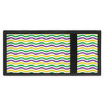 Mardi Gras Wave Pattern Print Trifold Wallet