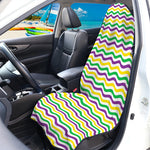 Mardi Gras Wave Pattern Print Waterproof Car Seat Cover