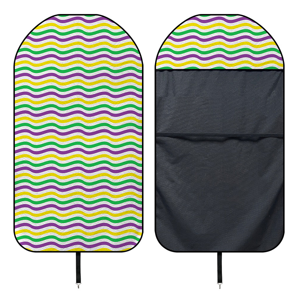 Mardi Gras Wave Pattern Print Waterproof Car Seat Cover