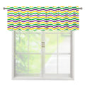 Mardi Gras Wave Pattern Print Window Valance