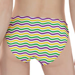 Mardi Gras Wave Pattern Print Women's Panties