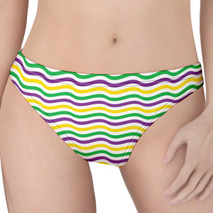 Mardi Gras Wave Pattern Print Women's Thong