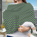 Mardi Gras Zigzag Pattern Print Baby Seat Cover