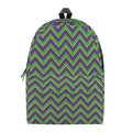 Mardi Gras Zigzag Pattern Print School Backpack