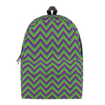 Mardi Gras Zigzag Pattern Print Backpack