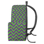 Mardi Gras Zigzag Pattern Print Backpack